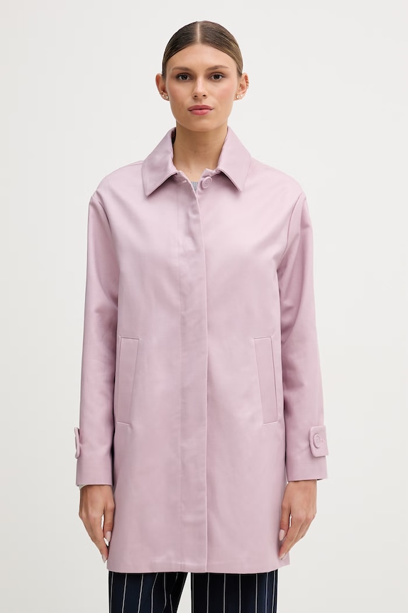United Colors of Benetton Παλτό Γυναικείο βαμβακερό ροζ 2X2LDN098