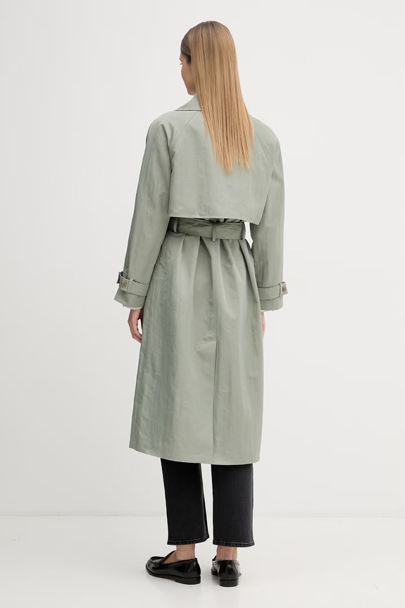 Oblečenie Calvin Klein Jeans trenčkot dámsky LV047F509G zelená
