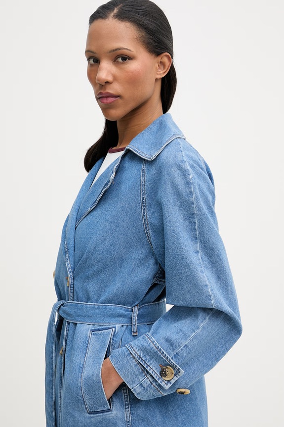Marc O'Polo palton pentru femei, din denim 5000009630 albastru SS26