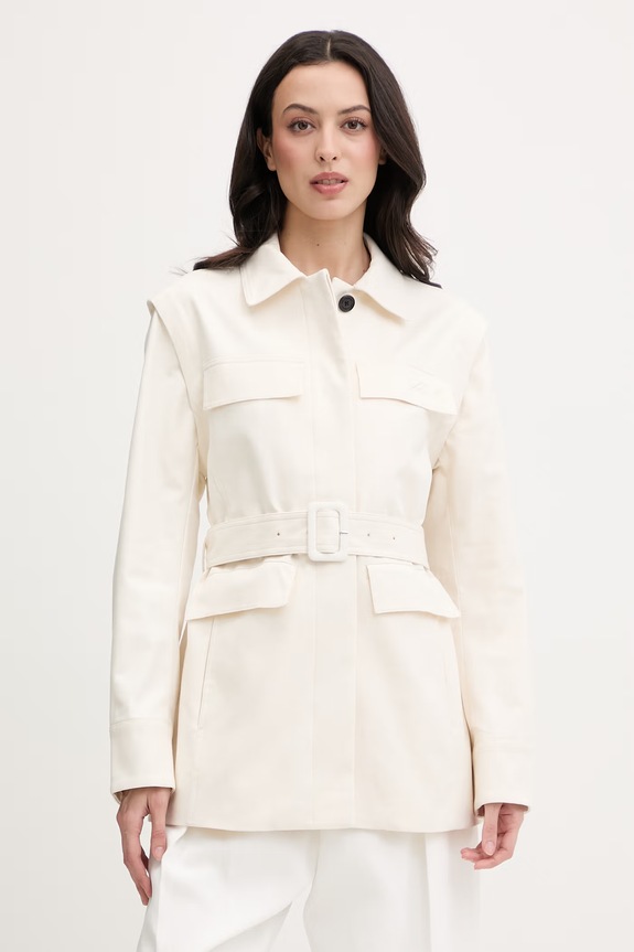 Karl Lagerfeld cappotto da donna con cotone beige B2W15014