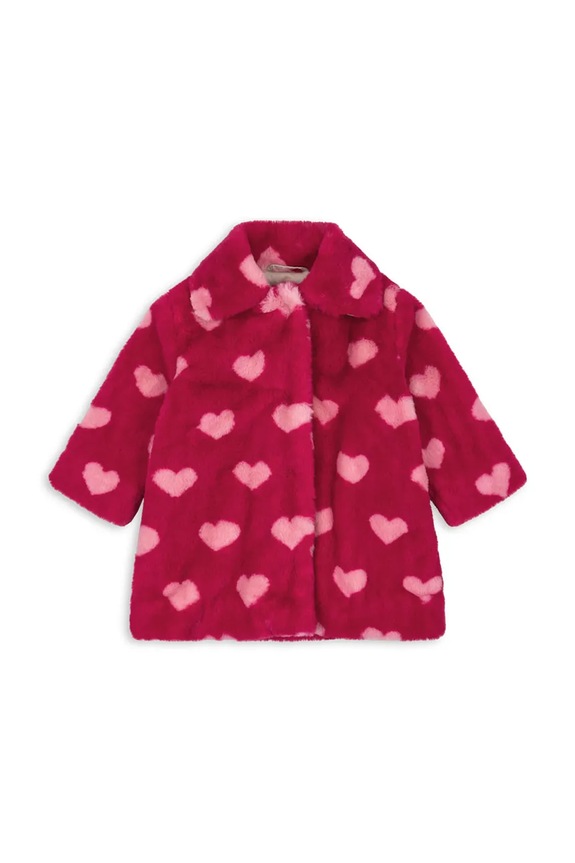 Konges Sløjd palton pentru copii FUZZIE COAT GRS KS104302.PreSpring rosu SS26