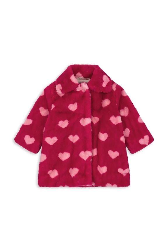 Konges Sløjd palton pentru copii FUZZIE COAT GRS KS104302.PreSpring rosu SS26
