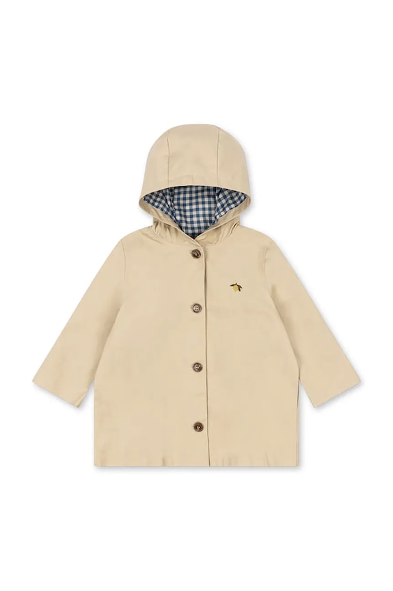 Konges Sløjd trencz bawełniany dziecięcy TRENCHY COAT KS105111.PPY2 beżowy SS26