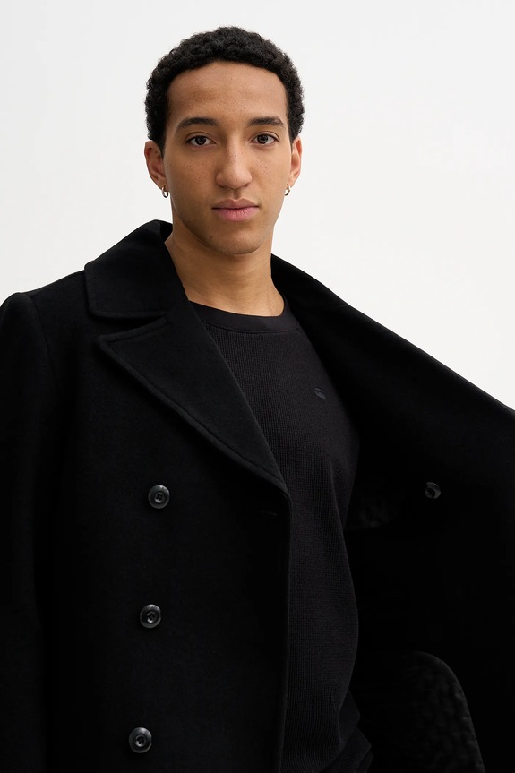 Kabát s prímesou vlny G-Star Wool Peacoat D27310.E155