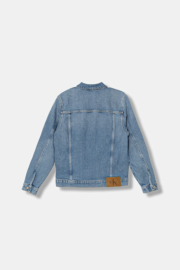 Dječja traper jakna Calvin Klein Jeans IU0IU00726.128.176.PPY2 plava SS26