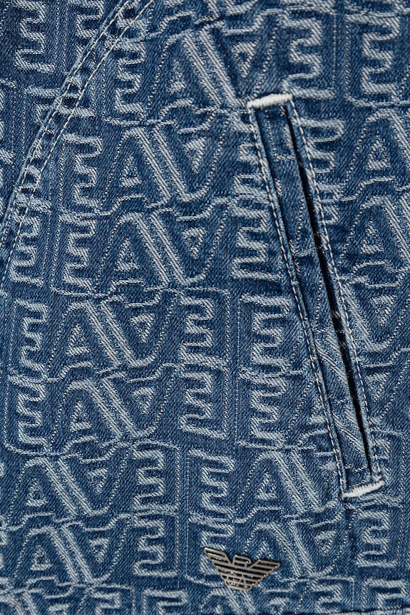 Emporio Armani geacă de blugi pentru copii albastru EB001254.AF24090