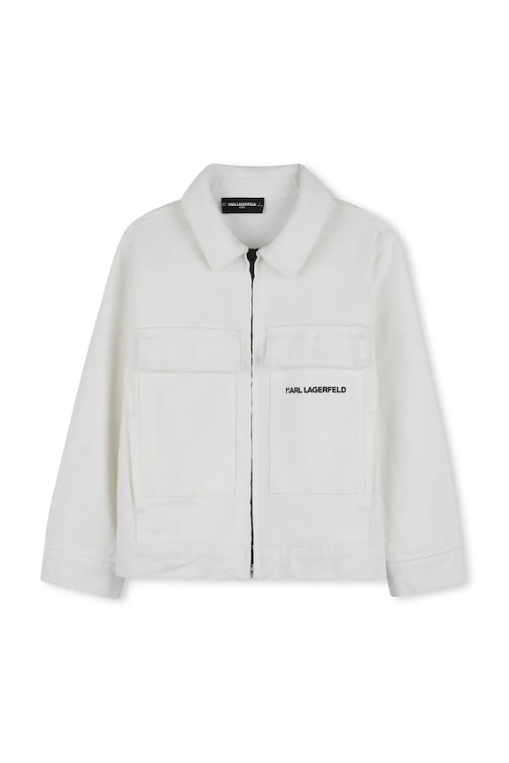 Детская хлопковая куртка Karl Lagerfeld Z31072.114.150 бежевый SS26