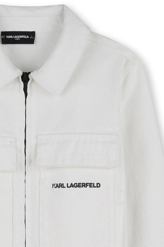 Детская хлопковая куртка Karl Lagerfeld бежевый Z31072.114.150