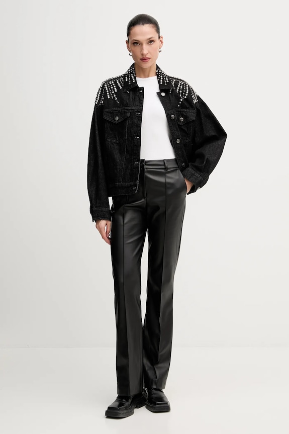 Gestuz giacca di jeans 10910794 nero SS26