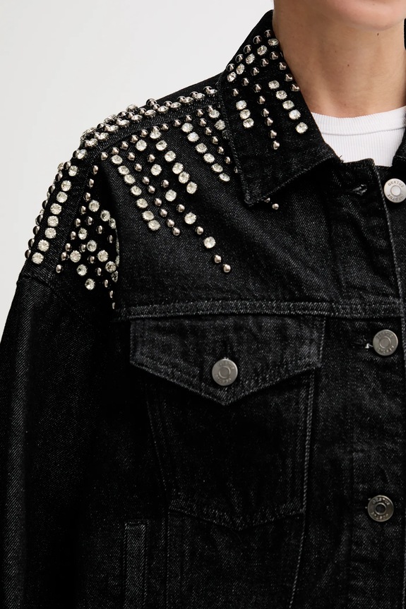 Gestuz giacca di jeans 10910794 nero