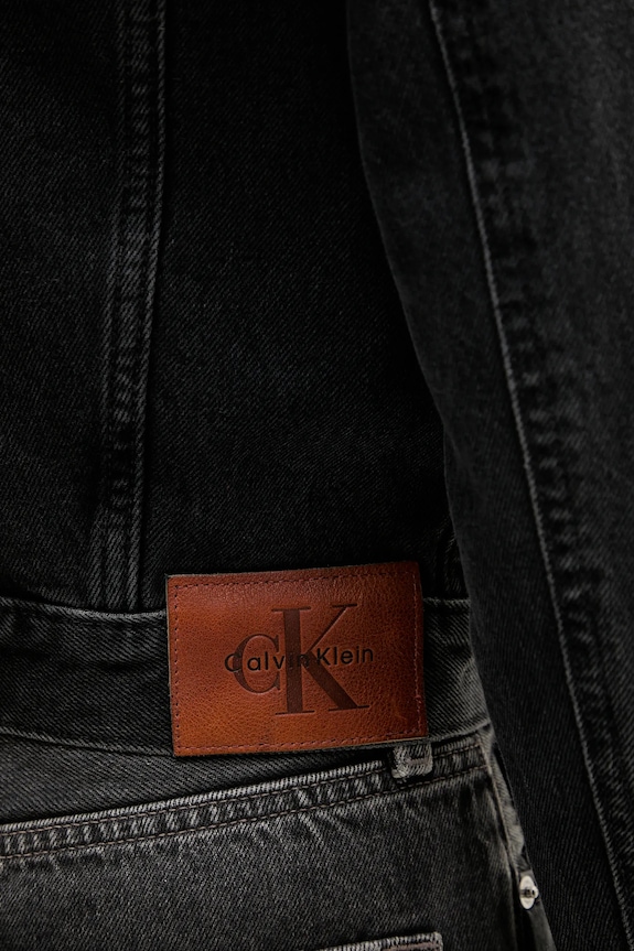 Τζιν μπουφάν Calvin Klein Jeans LV047C658G μαύρο