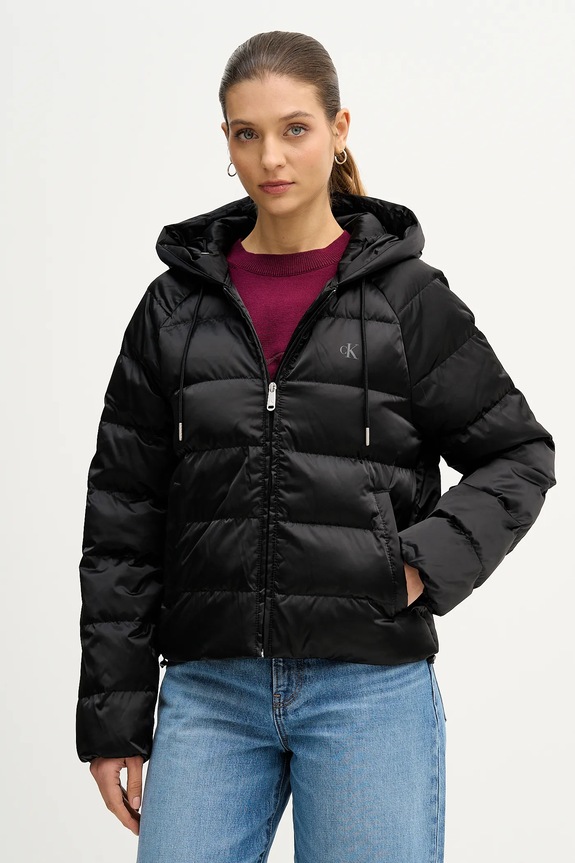 Bunda Calvin Klein Jeans jemné zateplenie čierna LV047E509G