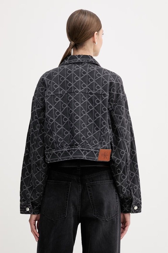 Oblečenie Rifľová bunda Calvin Klein Jeans LV047E621G čierna