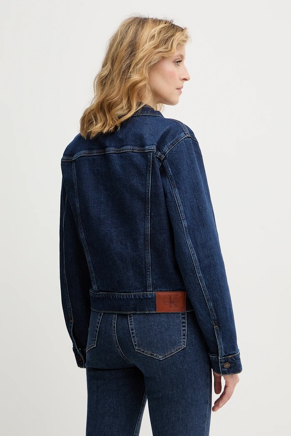 Oblečenie Rifľová bunda Calvin Klein Jeans LV047E903G tmavomodrá