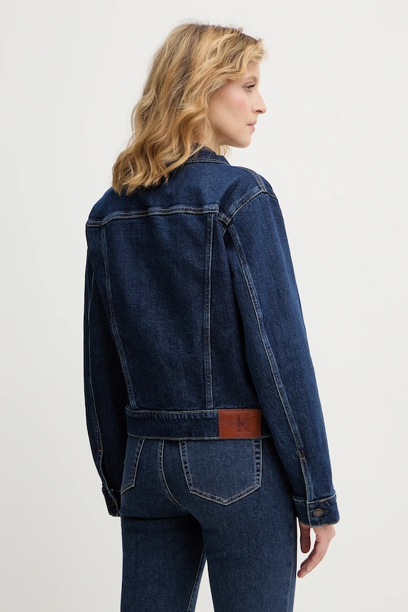 Oblečenie Rifľová bunda Calvin Klein Jeans LV047E903G tmavomodrá