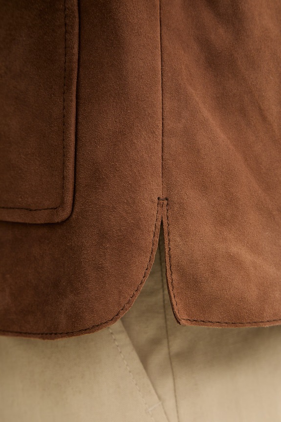 Weekend Max Mara kurtka zamszowa PALCHI 2615441021600 brązowy