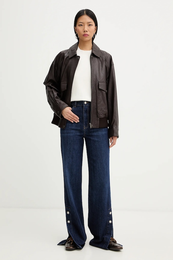 Weekend Max Mara kurtka skórzana GIGANTE 2615441061600 brązowy SS26