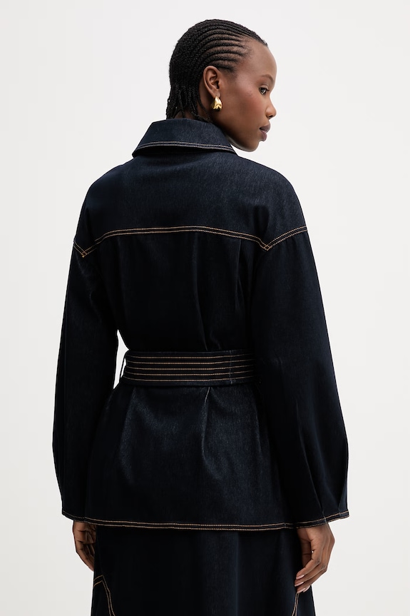 Ρούχα Τζιν μπουφάν MM by Max Mara WEST 2616911017600 σκούρο μπλε