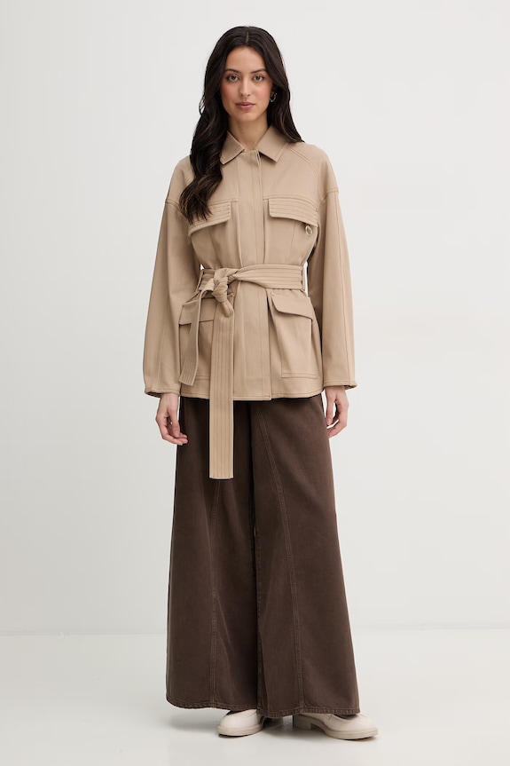 Rifľová bunda MM by Max Mara WEST 2616911017600 béžová SS26