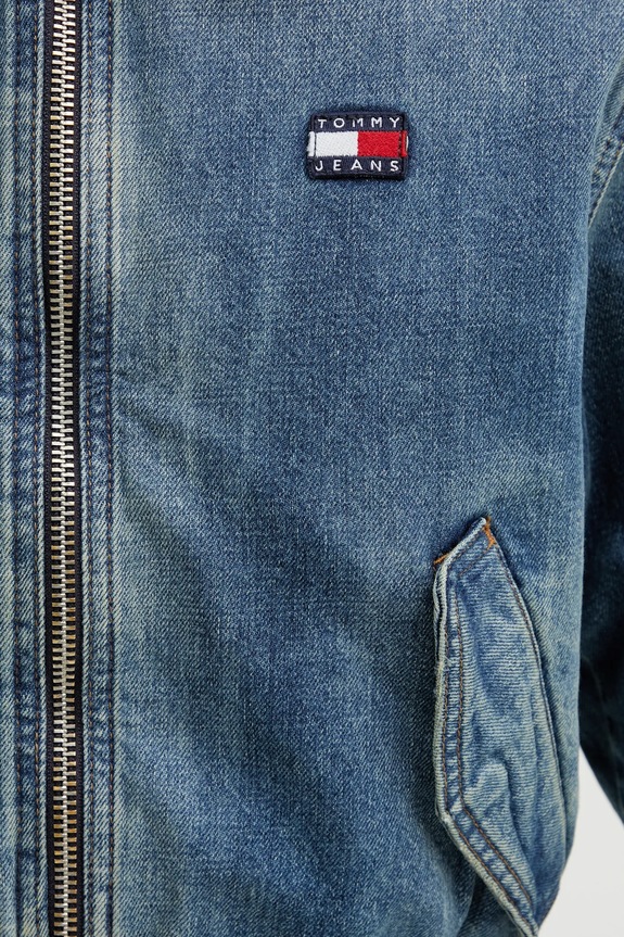 Bavlnená rifľová bunda Tommy Jeans DW0DW21982 modrá