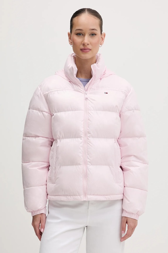 Bunda Tommy Jeans s podšívkou růžová DW0DW22039