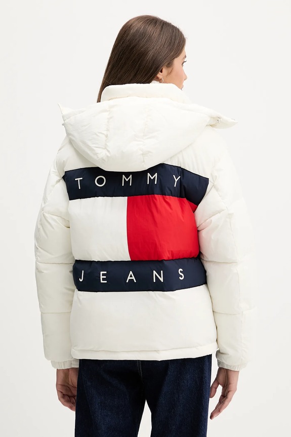 Tommy Jeans geacă cu captuseala bej DW0DW22041