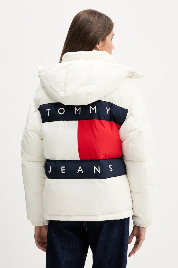 Tommy Jeans geacă cu captuseala bej DW0DW22041