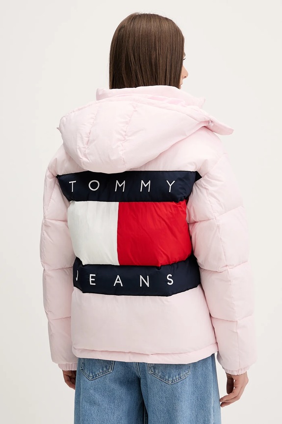 Bunda Tommy Jeans s podšívkou růžová DW0DW22041