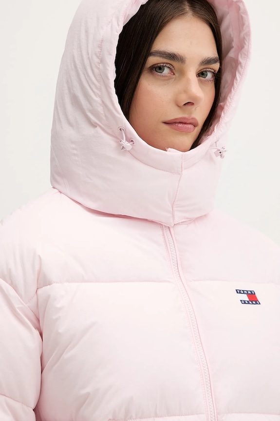 Bunda Tommy Jeans růžová DW0DW22041