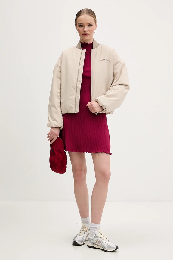Яке бомбър Tommy Jeans DW0DW22044 бежов SS26