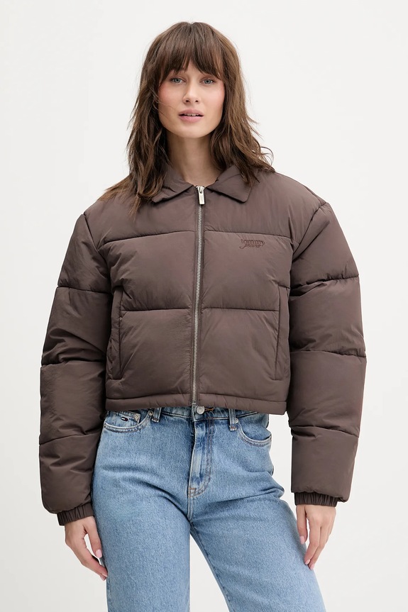 Bunda Tommy Jeans hnedá DW0DW22049