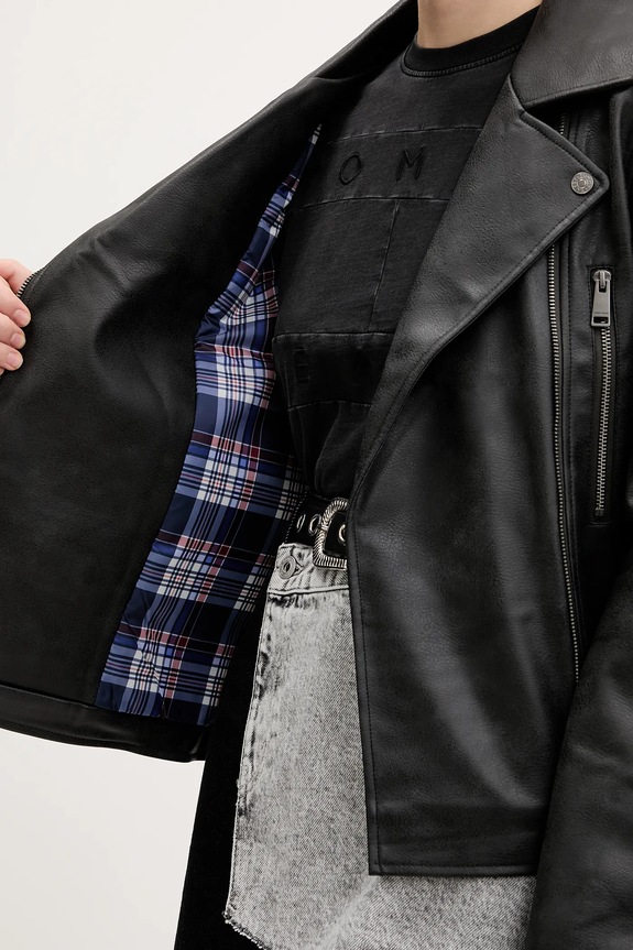 Δερμάτινο μπουφάν Tommy Jeans DW0DW22054