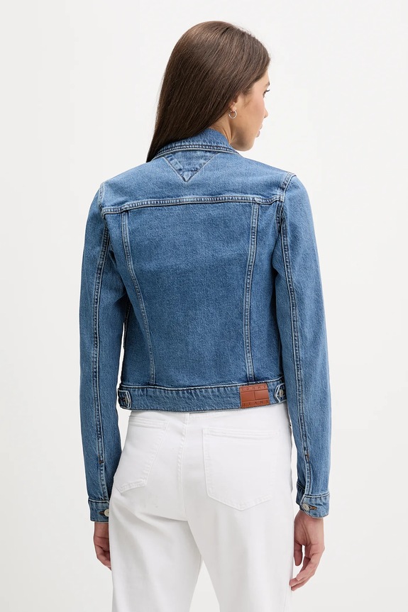 Odzież Tommy Jeans kurtka jeansowa DW0DW22489 niebieski
