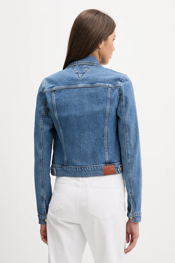 Odzież Tommy Jeans kurtka jeansowa DW0DW22489 niebieski