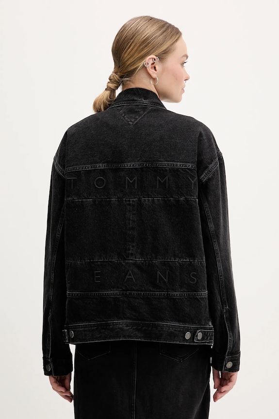 Ρούχα Τζιν μπουφάν Tommy Jeans DW0DW22602 μαύρο