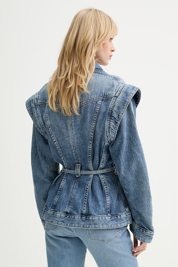 Odzież BOSS Orange kurtka jeansowa C CHINCHED JACKET 50552472 niebieski