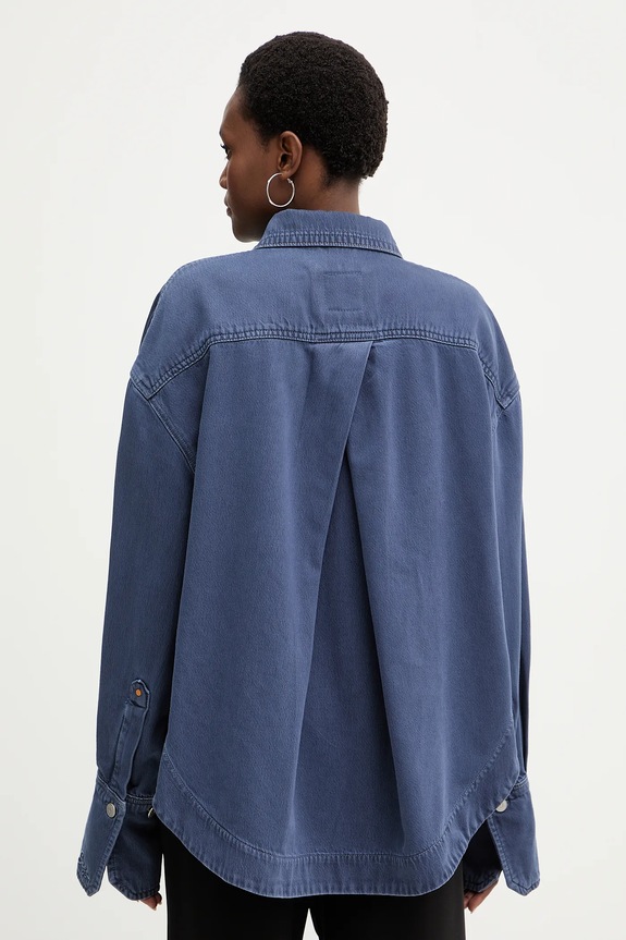 Ruházat BOSS Orange farmering C OVERSHIRT 1.0 50552520 sötétkék