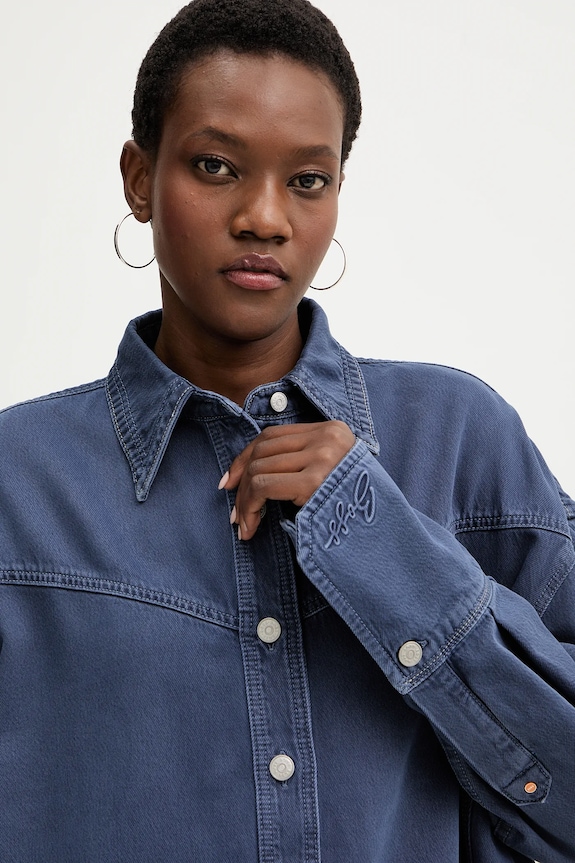 BOSS Orange farmering C OVERSHIRT 1.0 sötétkék 50552520