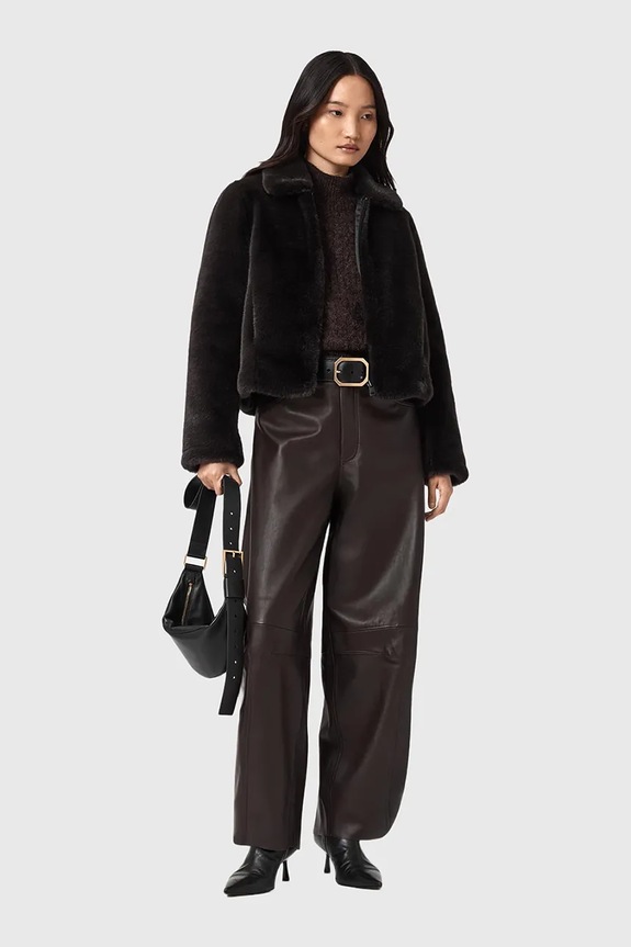 AllSaints geacă W080OD maro