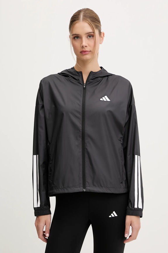 Jakna za trening adidas Performance Hyg Windy bez tople podstave crna JX1872