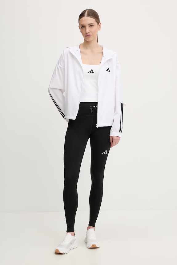 Jakna za vadbo adidas Performance Hyperglam Windy KC7655 bela SS26