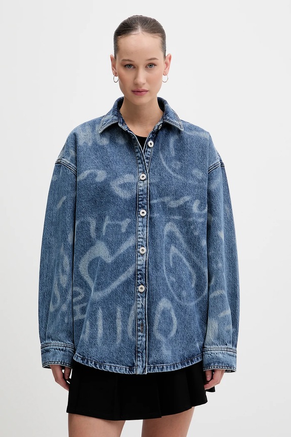 Hugo Blue cămașă jeans Garesa_4_B lung albastru 50553558