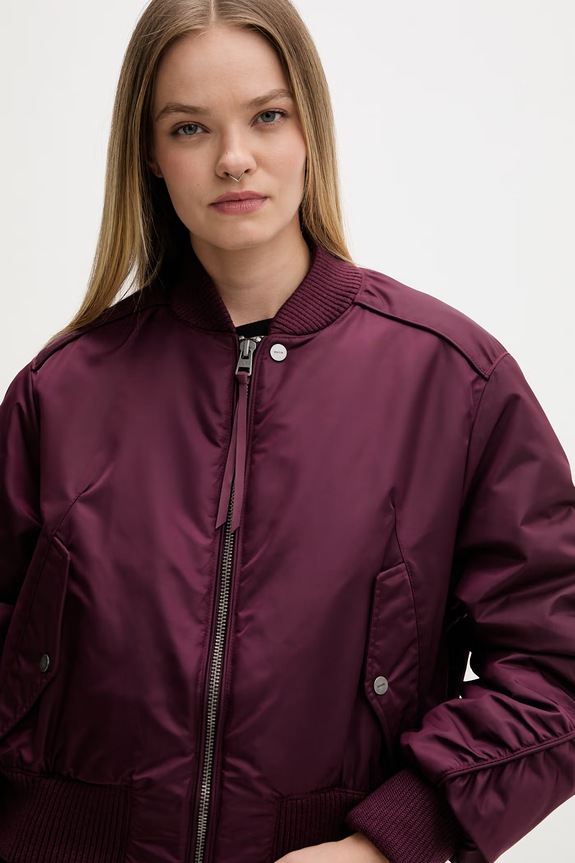 HUGO krótka kurtka damska Ferida-2 bordowy 50550687