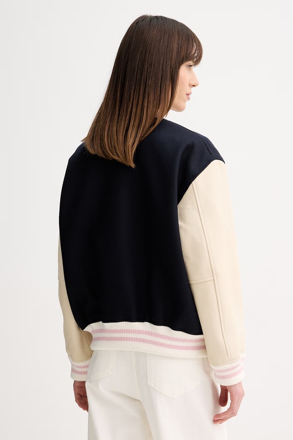 Odjeća Kenzo bomber jakna za žene od vune FG52BL2489ON mornarsko plava