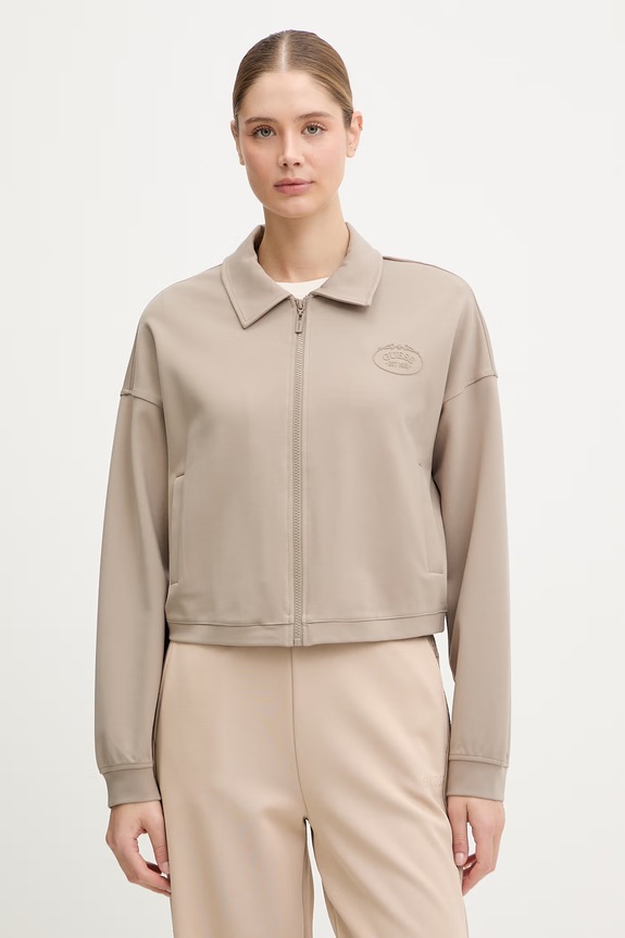 Guess bluza ANNIE z elastanem beżowy V6RQ17.KD822