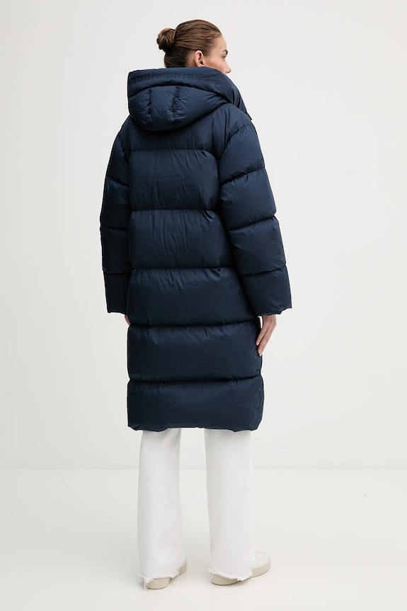 Ρούχα Μπουφάν με επένδυση από πούπουλα Tommy Hilfiger WW0WW47745 σκούρο μπλε