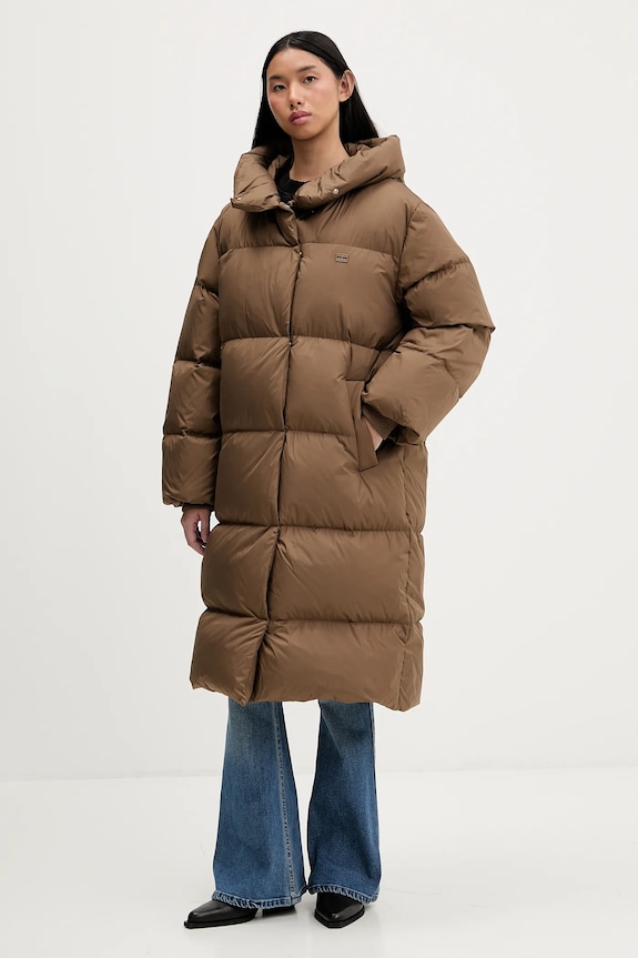 Páperová bunda Tommy Hilfiger WW0WW47745 hnedá SS26