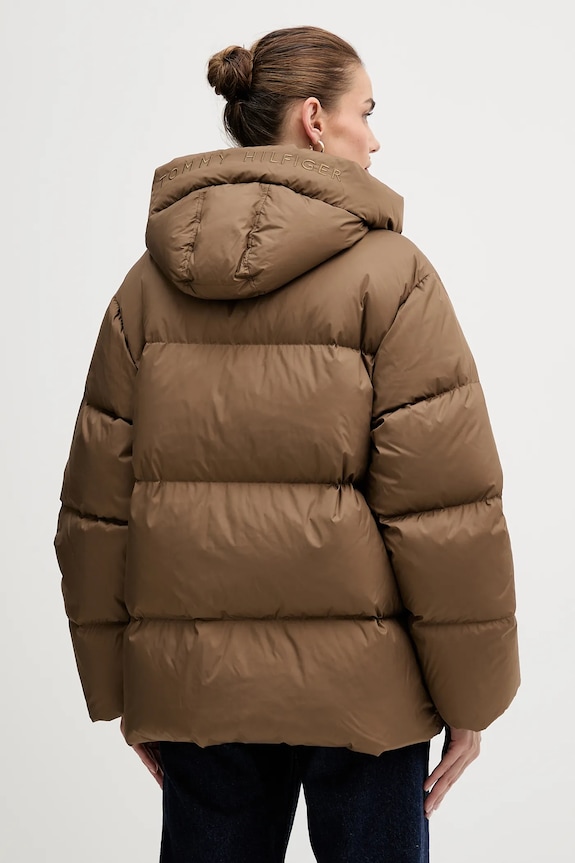 Îmbrăcăminte Tommy Hilfiger geacă de puf WW0WW47746 maro