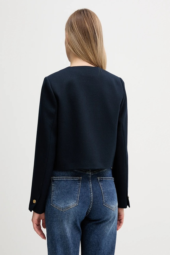 Odzież Tommy Hilfiger kurtka z dodatkiem wełny WW0WW47792 granatowy