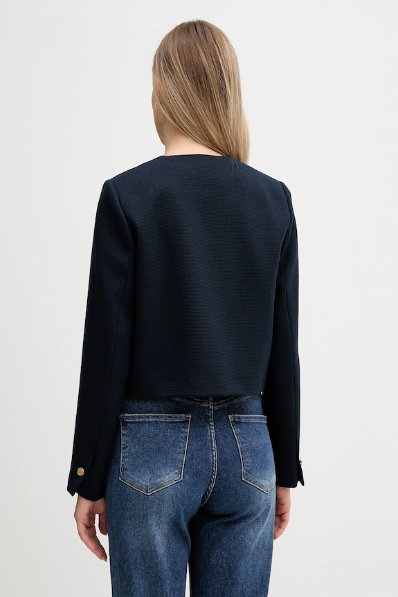 Odzież Tommy Hilfiger kurtka z dodatkiem wełny WW0WW47792 granatowy